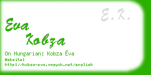 eva kobza business card
